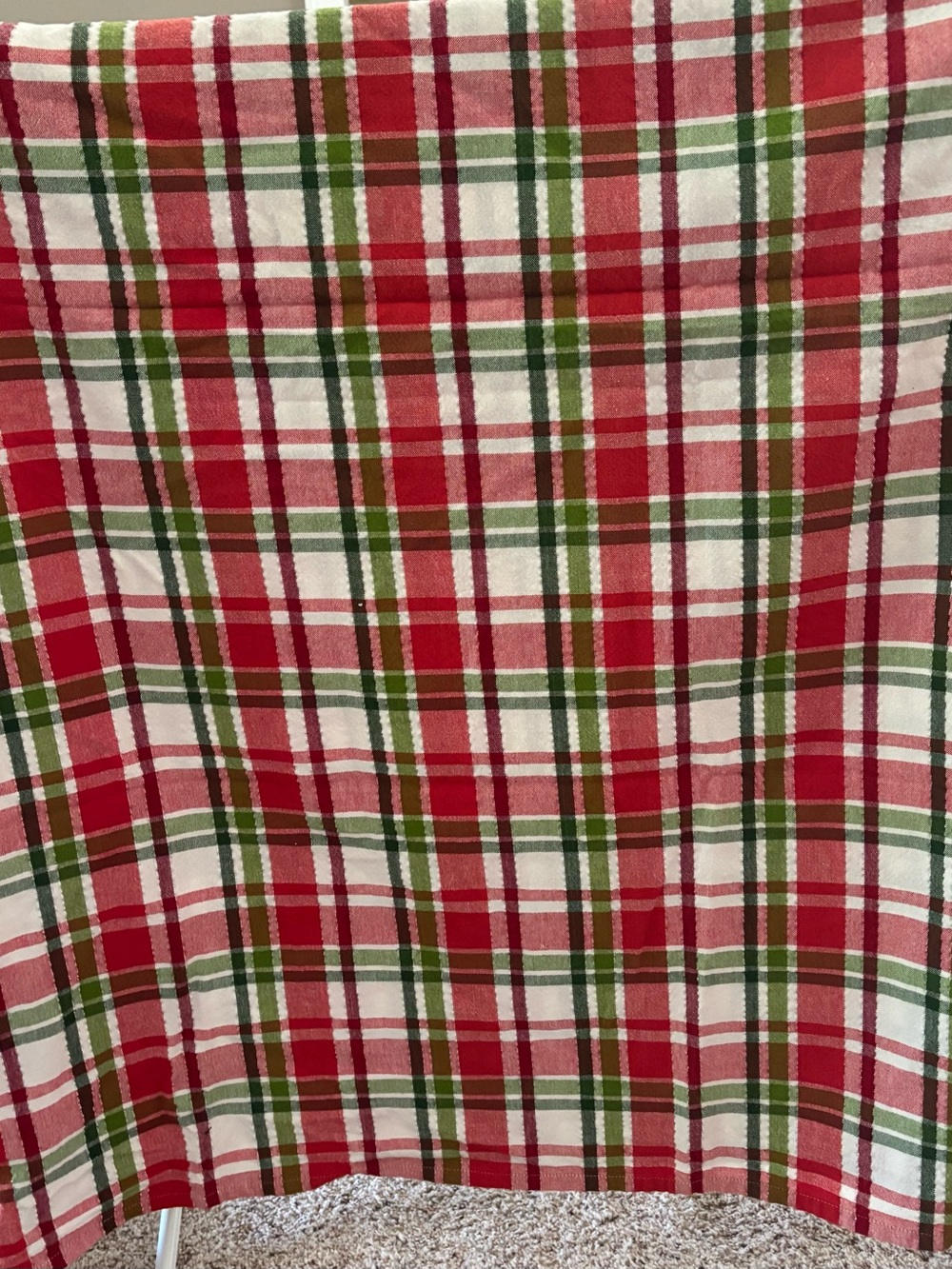 Red & Green Plaid Holiday Tablecloth